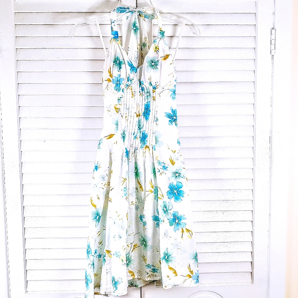 Floral Halter Midi Dress